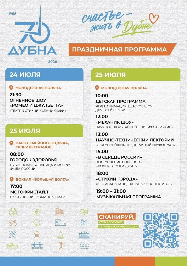 Дубна готовится отметить 70-летие!